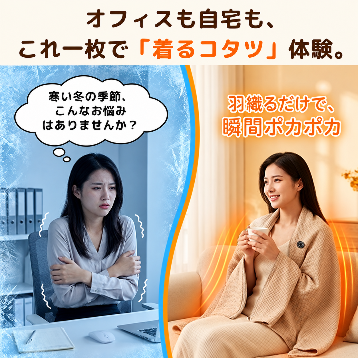 NUKUMORIを使う冬の生活イメージ